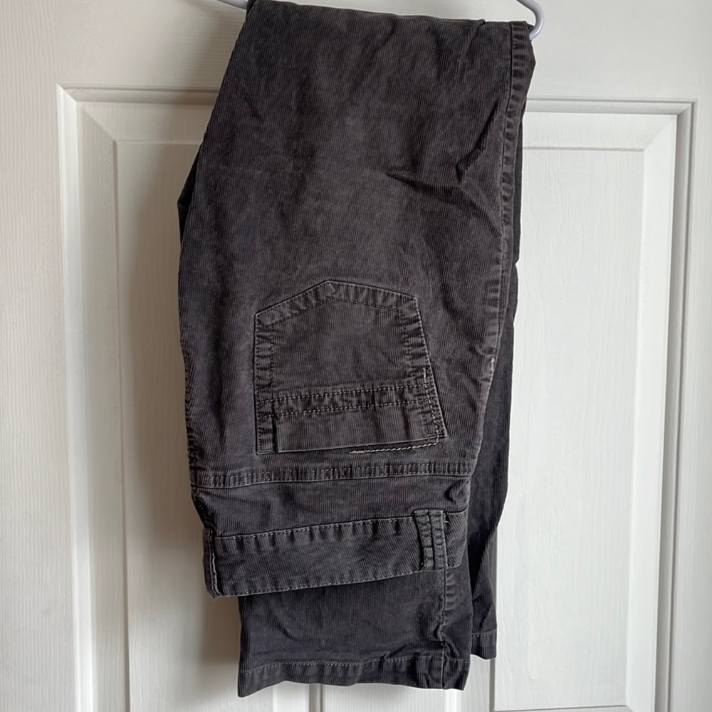Prana straight leg corduroy gray women's pants 6